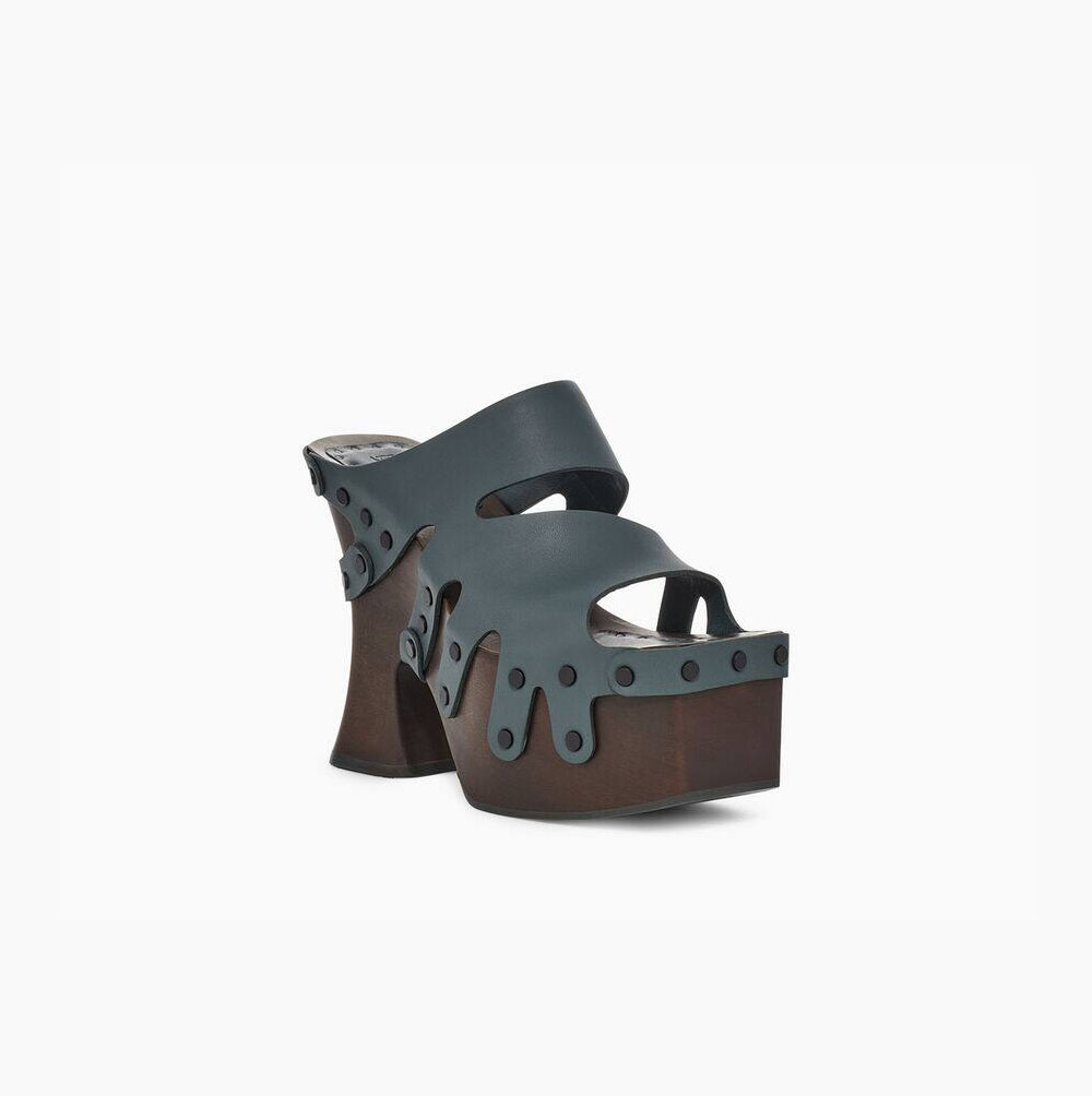 UGG Eckhaus Latta Squid Platform Dark Sandals for Women (HIVK27416)